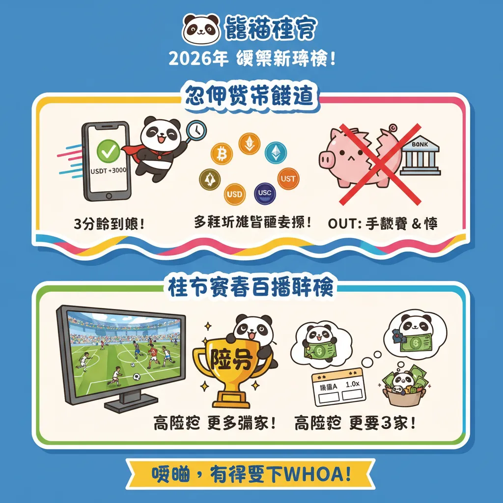 熊貓體育支援加密貨幣儲值與體育賽事直播體驗
